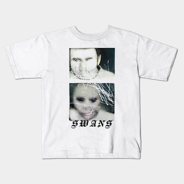 Swans ∆∆ Original Aesthetic Fan Design Kids T-Shirt by unknown_pleasures